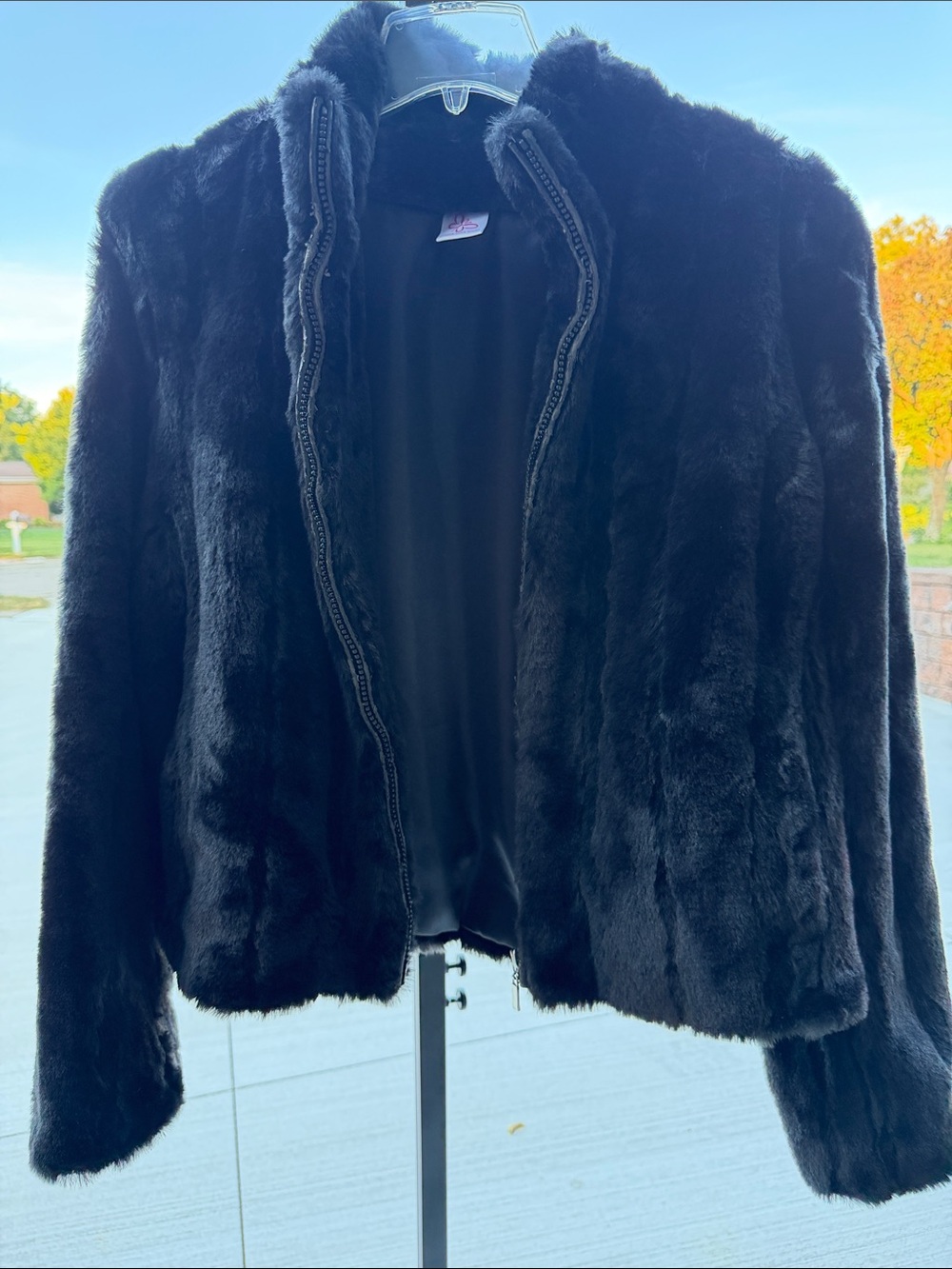 Weekenders Black Plush Teddy Jacket